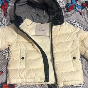 Moncler Kids Cream Puffer Jacket